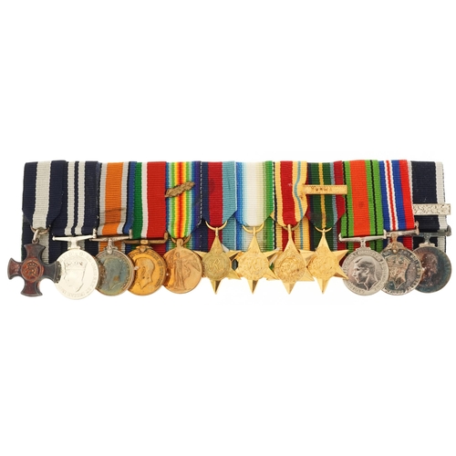 2510 - British military World War I and World War II dress medal group including Mentioned in Dispatches an... 