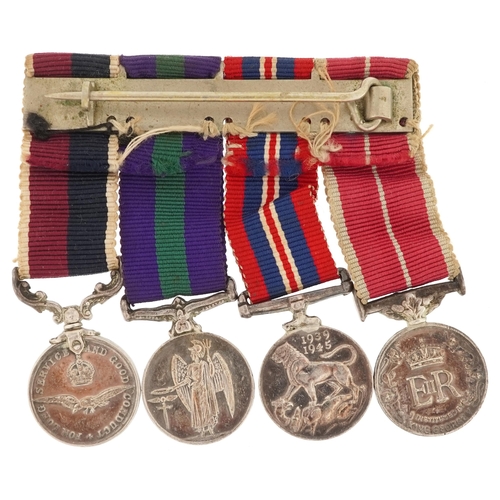 2524 - British military World War II dress medal group with bar including Long Service & Good Conduct