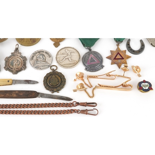 2552 - Militaria, jewels and cufflinks including World War I War medal awarded to 2332 PTE.E.F.BAKER.R.A.M.... 