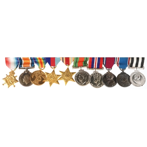 2511 - British military World War I and World War II dress medal group with bar