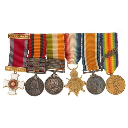 2513 - British military World War I dress medal group with bar including Distinguished Service Order and Me... 