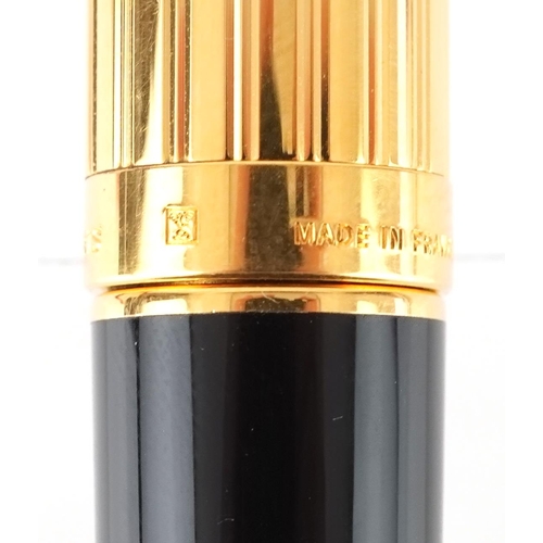 176 - S T Dupont fountain pen with 14k gold nib retailed by Asprey, with box and paperwork