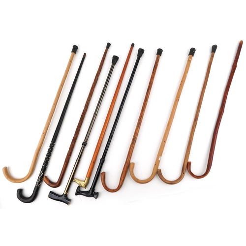 1428 - Mixed group of various walking sticks