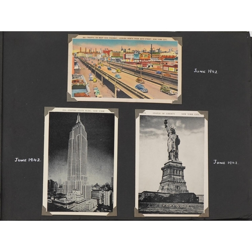 2431 - Early 20th century and later postcards and photographs, some military, arranged in two albums includ... 