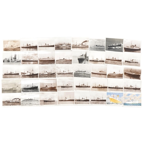 2448 - Naval interest black and white postcards, some photographic, including The Union Castle Royal Mail S... 