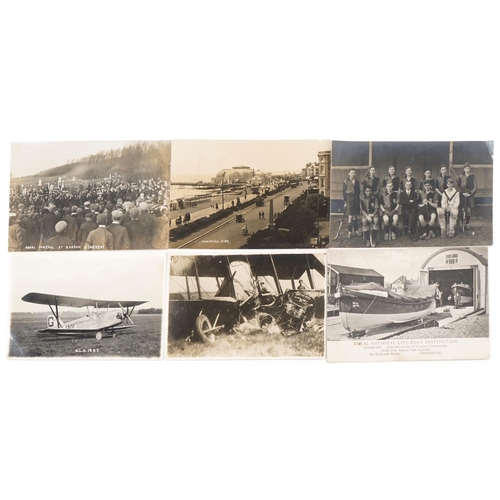 2447 - Six early 20th century and later postcards and photographs, some military and naval including naval ... 