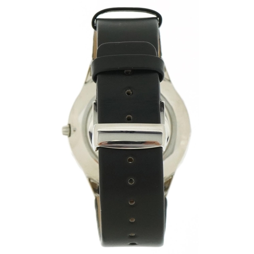 3370 - Accurist Greenwich Commemorative Celestial wristwatch with black leather strap, issue number 0352 wi... 