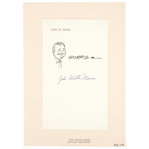  John L. Goldwater (Cartoonist, creator of Archie Comics) signed black and white print depicting Gold... 