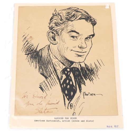  John L. Goldwater (Cartoonist, creator of Archie Comics) signed black and white print depicting Gold... 