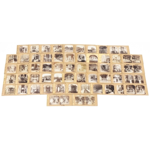 2443 - Group of approximately fifty five stereoscopic viewing cards, predominantly of continental interior ... 