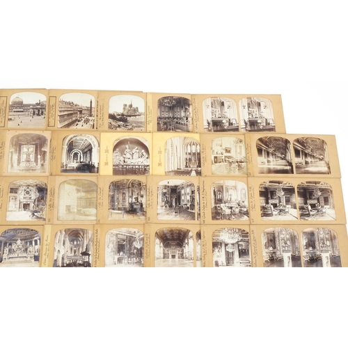 2443 - Group of approximately fifty five stereoscopic viewing cards, predominantly of continental interior ... 