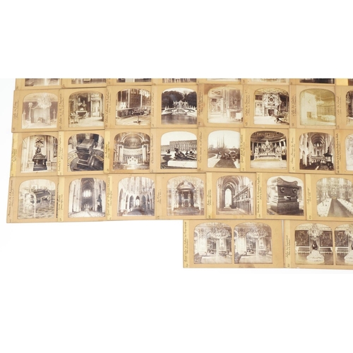 2443 - Group of approximately fifty five stereoscopic viewing cards, predominantly of continental interior ... 