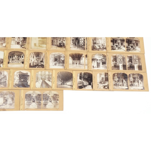 2443 - Group of approximately fifty five stereoscopic viewing cards, predominantly of continental interior ... 