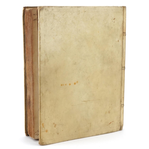 2381 - Manuscript: Liberty of Havering-atte-Bower in Essex, vellum bound book detailing the examinations of... 