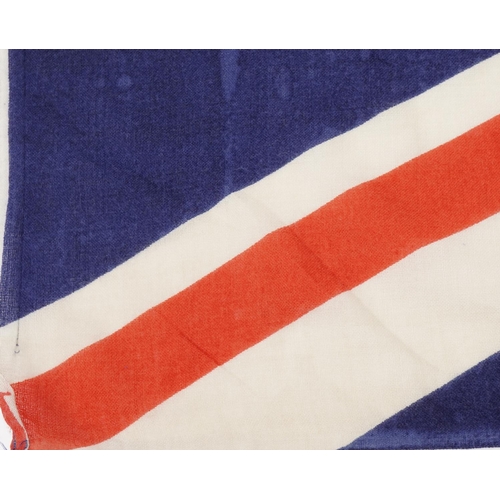 2625 - 20th century Union Jack flag, 68cm x 40cm, together with a small RNLI flag with toggle, 28cm x 43cm