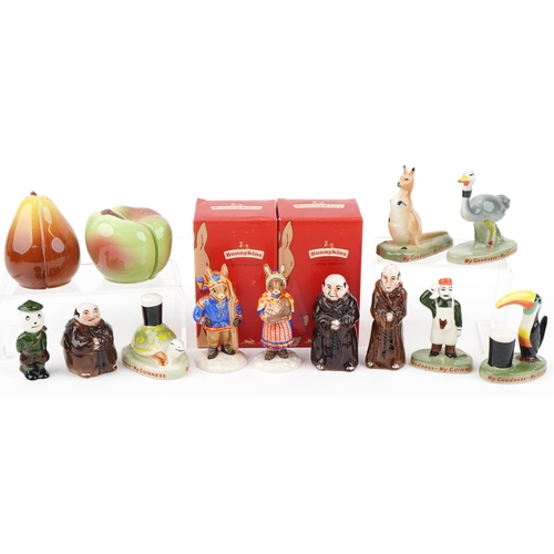 520 - Five Carlton Ware My Good, My Guinness ceramic figures including tortoise, kangaroo, toucan, a man a... 