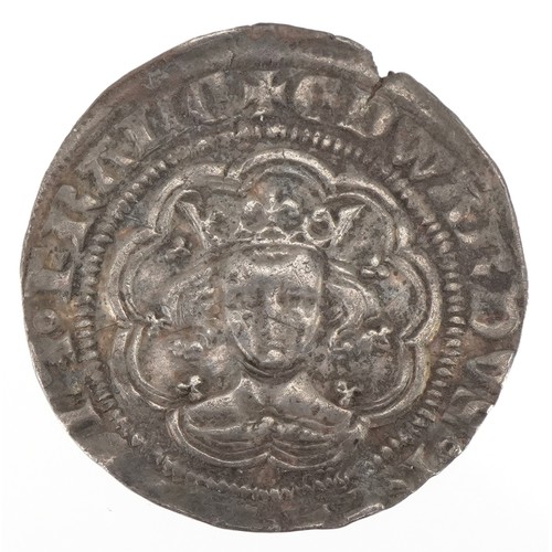 2128 - Silver Edward III half groat