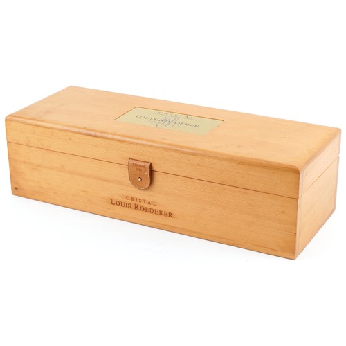 607 - Louis Roederer Cristal Champagne Box, H-16cm W-56cm D-21cm