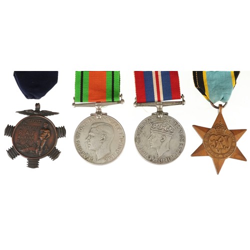 2520 - Three British military World War II medals including The Africa Crew Europe Star and a Wakefield RAF... 