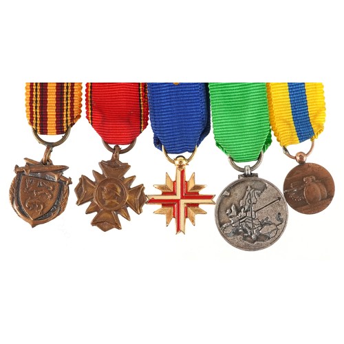 2568 - Military interest dress medal group with bar including Mentioned in Dispatches