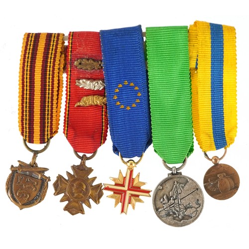 2568 - Military interest dress medal group with bar including Mentioned in Dispatches