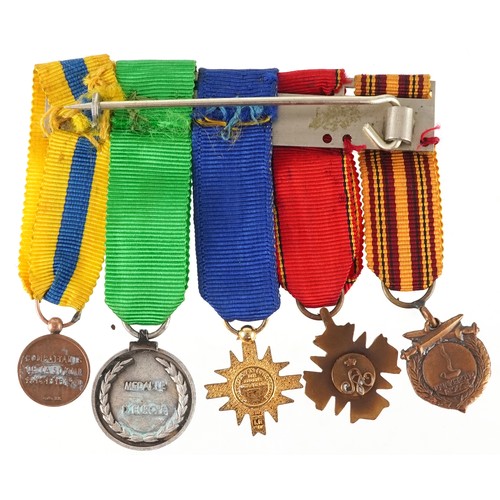 2568 - Military interest dress medal group with bar including Mentioned in Dispatches