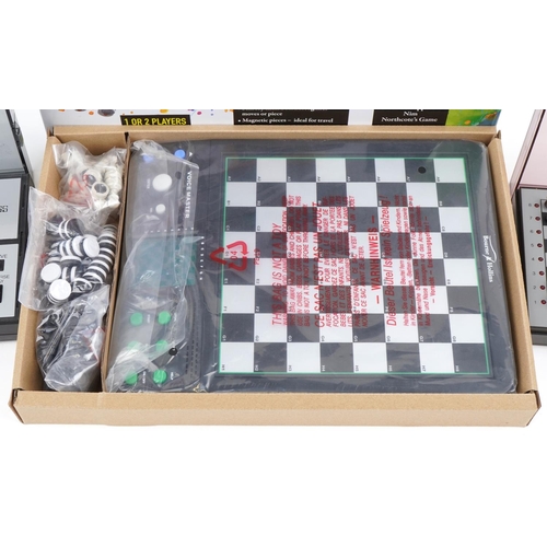 2015 - Tandy computerised chess game together with a Portachess electronic chess game