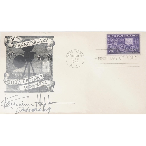 2261 - Buckingham Covers, signed cover of Katherine Hepburn and John Hodiak on a United States 50th Anniver... 