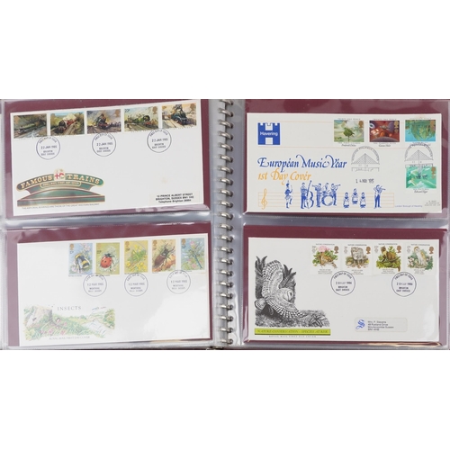 2294 - Five red Benham cover albums with commemorative Benham and Bradbury covers and Post Office first day... 