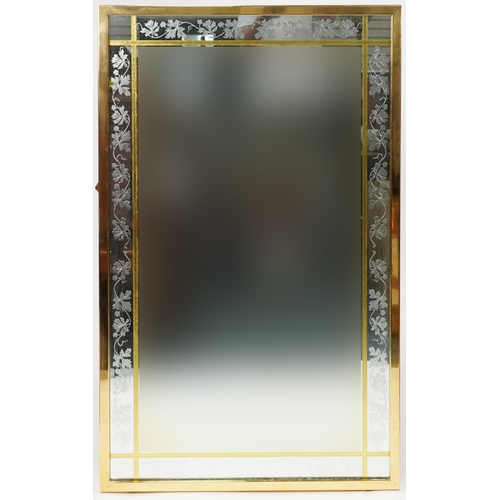 1025 - Contemporary gilt framed wall hanging mirror retailed by The Heated Mirror Co, 120cm x 75cm
PROVENAN... 