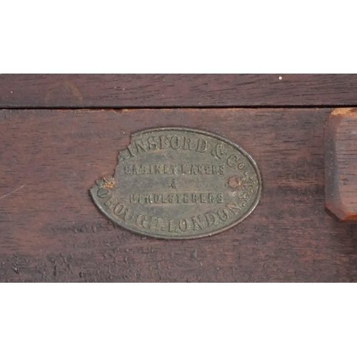 1033 - Late 19th century mahogany Hatherley patent folding occasional table, 62cm H x 53cm W x 46cm D