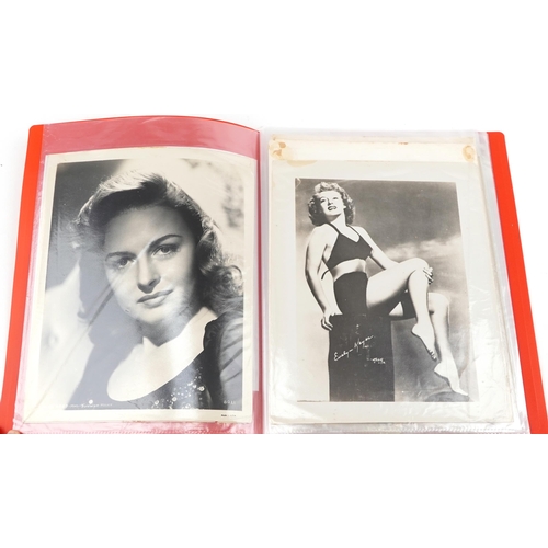 2433 - Collection of colour and black and white signed and printed photographs of various celebrities, film... 