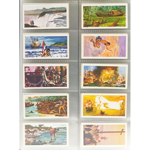 2304 - Collection of cigarette cards and tea cards, some arranged in albums, including a set of fifty John ... 