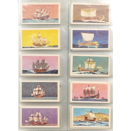 2304 - Collection of cigarette cards and tea cards, some arranged in albums, including a set of fifty John ... 