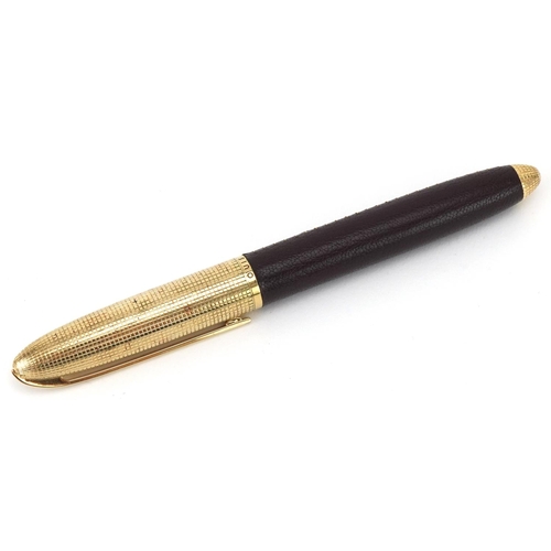 181 - Louis Vuitton brown leather Doc Cuir ballpoint pen