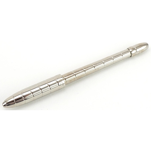 184 - Louis Vuitton retractable ballpoint mini bag pen housed in a Louis Vuitton box, 9cm in length