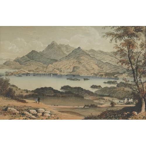 3523 - Cork River and Black Rock Castle, pair of late 19th century hand coloured lithographs, each framed a... 