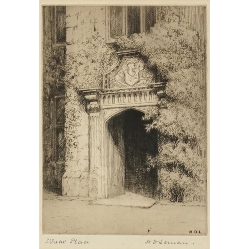 3466 - H. B. Lennan - Stuart Place, 19th century Irish school, etching, framed and glazed, 19cm x 13cm