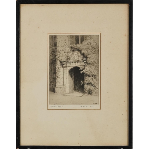 3466 - H. B. Lennan - Stuart Place, 19th century Irish school, etching, framed and glazed, 19cm x 13cm