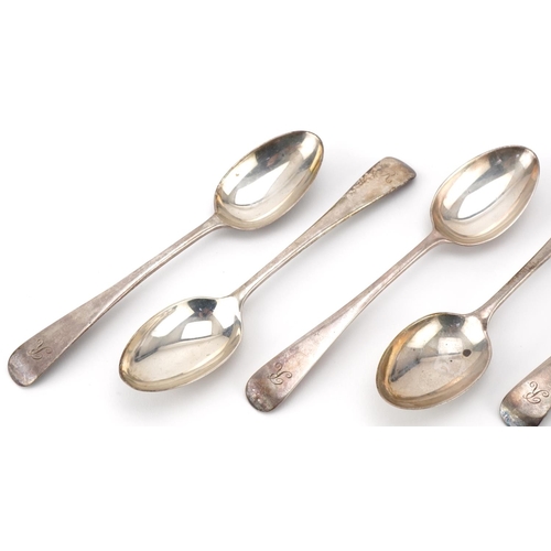 470 - Josiah Williams & Co, set of six George V silver teaspoons, 13cm in length, total 124.8g