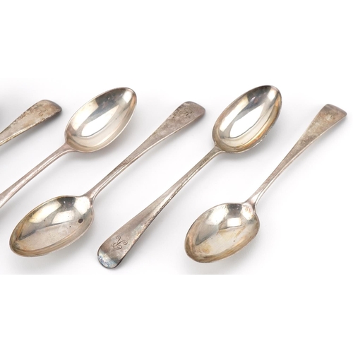 470 - Josiah Williams & Co, set of six George V silver teaspoons, 13cm in length, total 124.8g