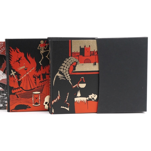 2351 - Folio Society hardback books - The Great Plague, The Black Death, The Greek Myths volumes one and tw... 