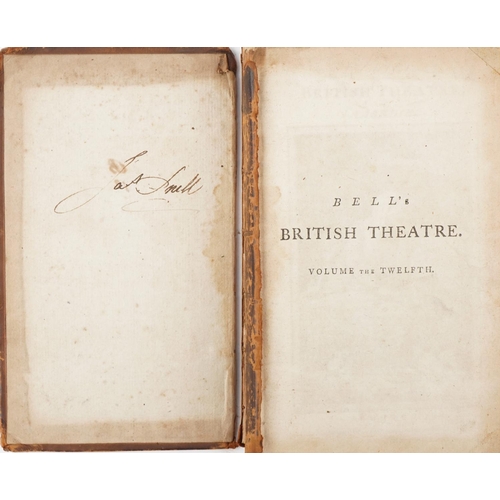 2334 - Bell's British Theatre Tragedies Consisting of The Most Esteemed English Plays, 18th century leather... 