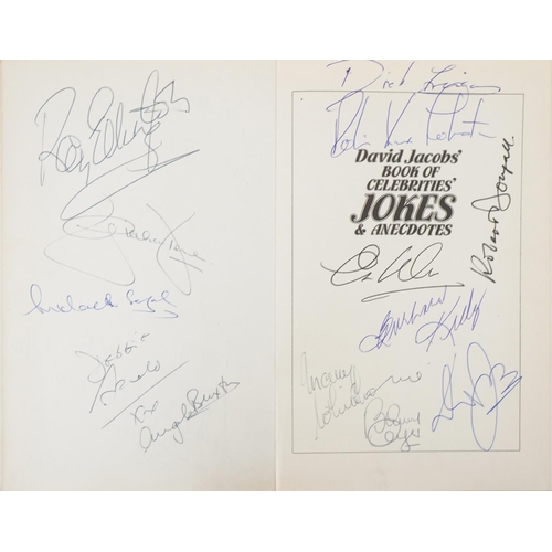 2366 - David Jacobs' Book of Celebrities, Jokes and Anecdotes, hardback book, signed at Harrods in the 1980... 