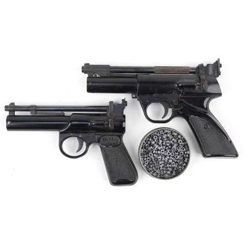 2411 - Two over lever hand held air pistols including Webley Junior MKII