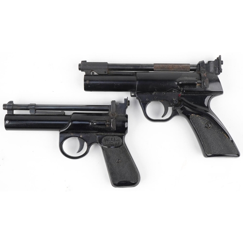 2411 - Two over lever hand held air pistols including Webley Junior MKII