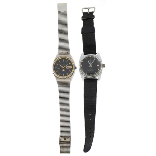 3341 - Two vintage gentlemen's automatic wristwatches comprising Sony Deluxe and Citizen, each with date ap... 