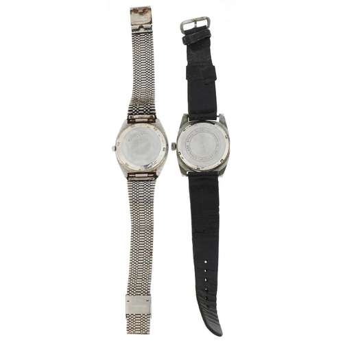 3341 - Two vintage gentlemen's automatic wristwatches comprising Sony Deluxe and Citizen, each with date ap... 