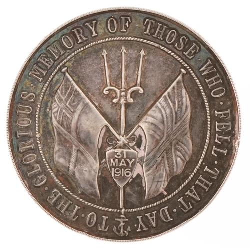 2680 - Military interest silver Jutland medallion To the Glorious Memory of Those Who Fell That Day May 31s... 