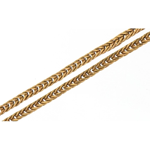 3117 - 9ct gold herringbone link necklace, 50cm in length, 2.9g